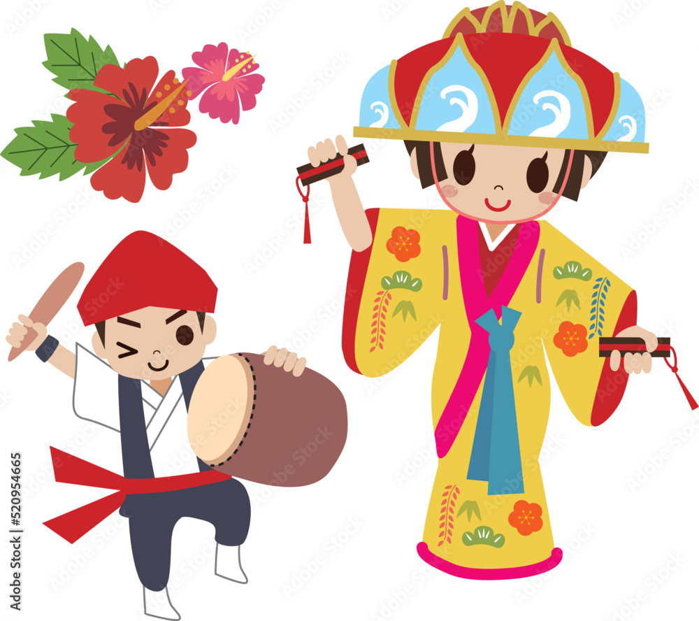 沖縄　琉球舞踊　天川　布絵　壁飾り　インテリア　琉球　秀品　オマケ付き m10014968051_4.jpg?1708337758