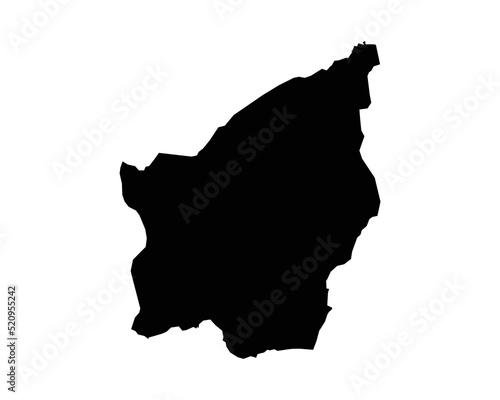 San Marino Map. Sammarinese Country Map. Black and White National Nation Geography Outline Border Boundary Territory Shape Vector Illustration EPS Clipart