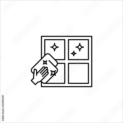 hand wiping with cloth vector icon on white background. eps 10