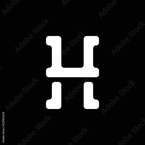 modern monogram letter H logo design