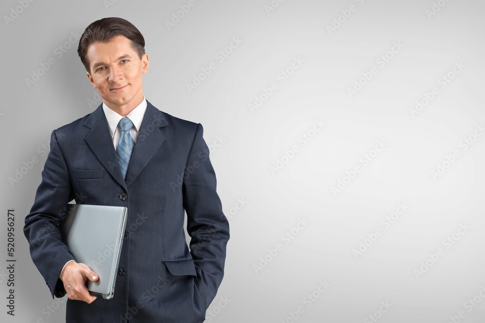 Handsome and friendly businessman smile in formal suit Handsome and friendly businessman smile in formal suit