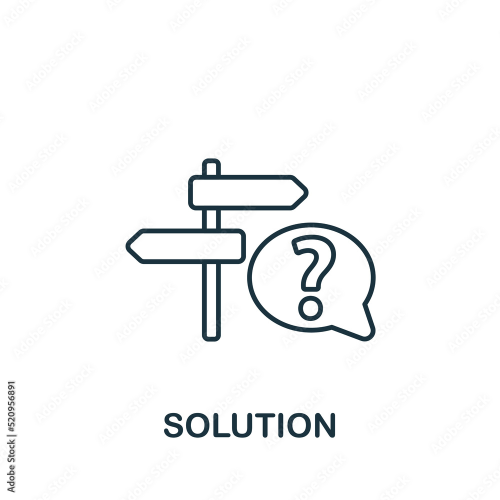 Solution icon. Monochrome simple Business Motivation icon for templates, web design and infographics Solution icon. Monochrome simple Business Motivation icon for templates, web design and infographics