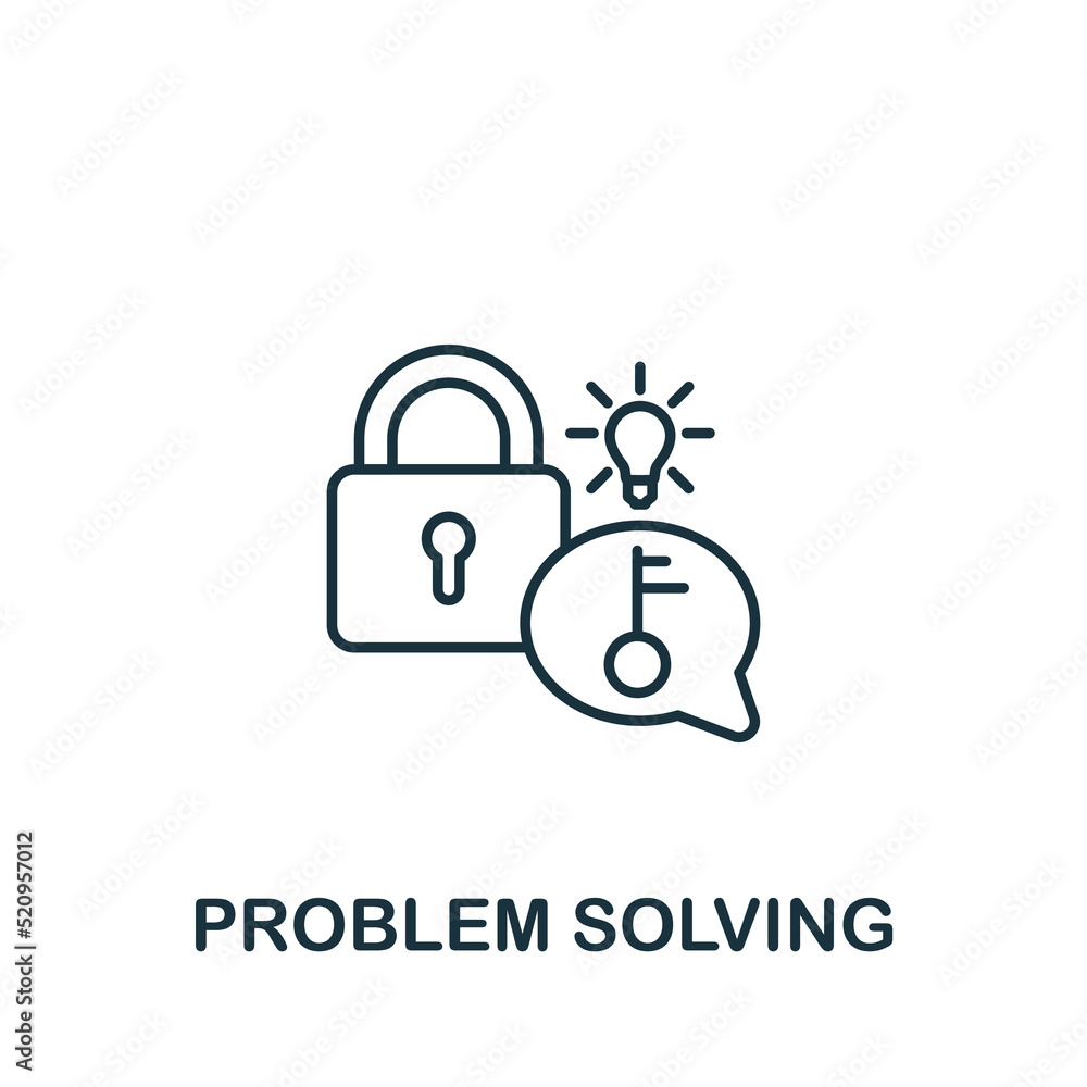 Problem Solving icon. Monochrome simple Business Motivation icon for ...