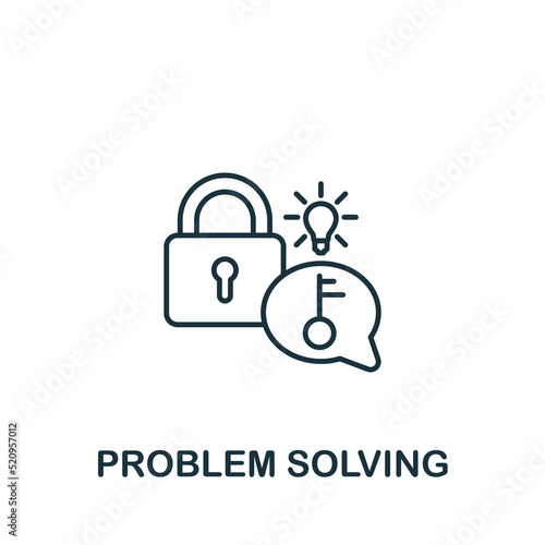 Problem Solving icon. Monochrome simple Business Motivation icon for templates, web design and infographics