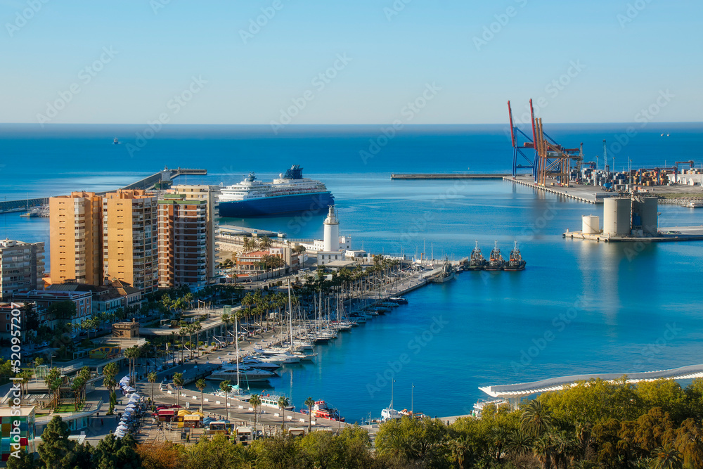The Harbor of Malaga, Spain