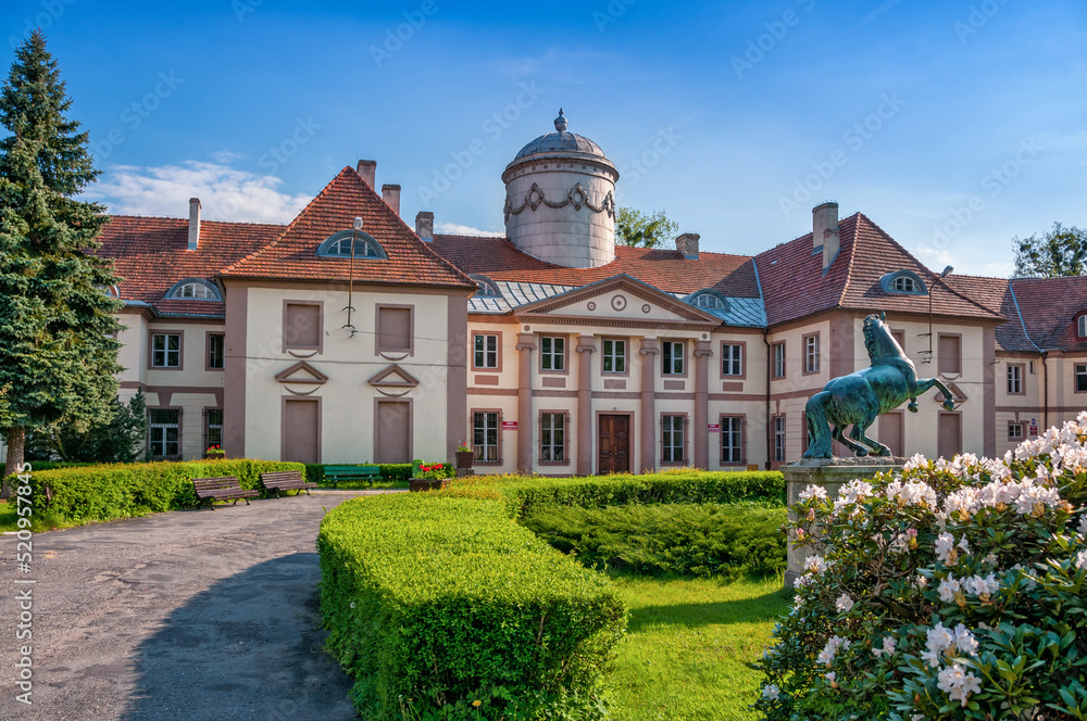 Palace of Maltzan family, from the late 18th century. Milicz, Lower Silesian Voivodeship, Poland.