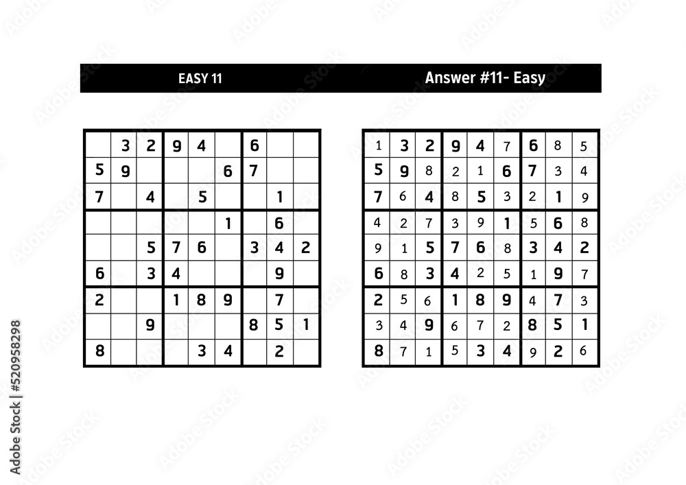Sudoku puzzle game.Sudoku puzzle with a solution - EASY LEVEL Sudoku puzzle game.Sudoku puzzle with a solution - EASY LEVEL