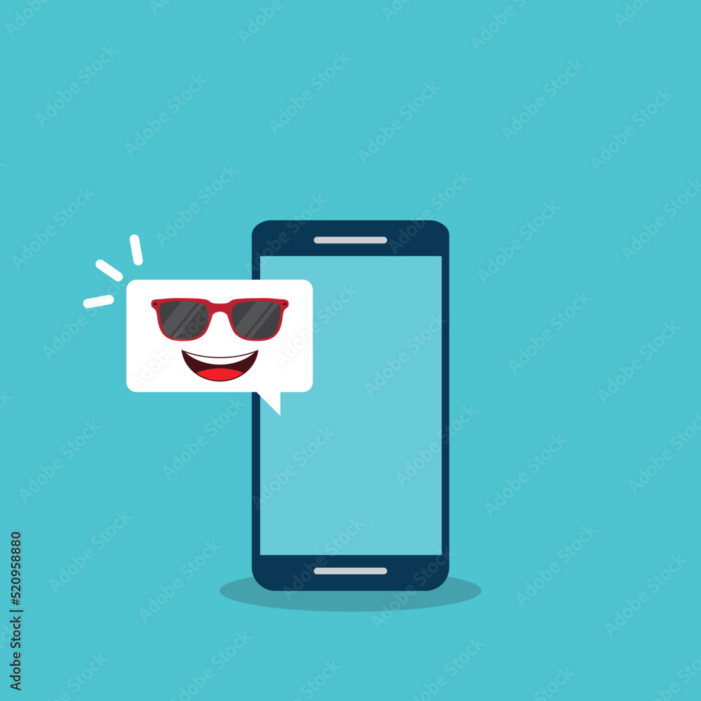 Smartphone with smile. Phone service, recovery and repair concept	