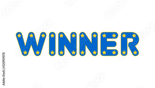 Winner sign, logo. Vector illustration. Isolated on white background. Vector AI + 10 EPS