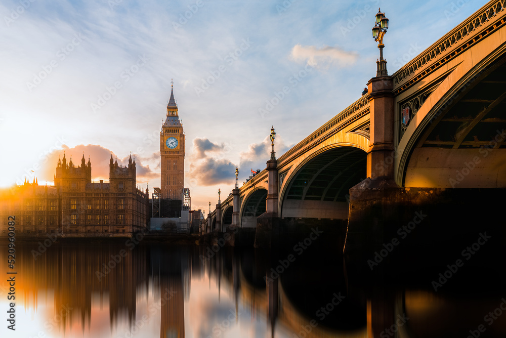 big ben at sunset