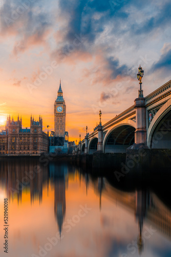 big ben at sunset