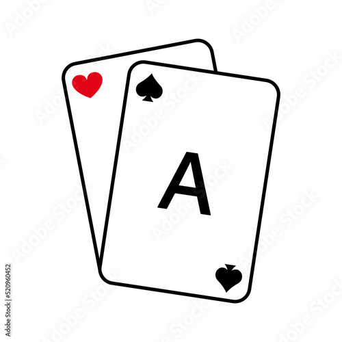 Casino Game Card Deck Line Pictogram. Play Card Black Outline Icon. Gambling Addiction Risk in Vegas Sign. Playing Bridge Black Jack Royal Poker Flat Symbol. Isolated Vector Illustration
