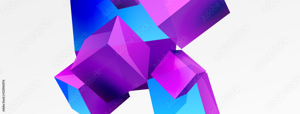 3d cubes vector abstract background. Composition of 3d square shaped basic geometric elements. Trendy techno business template for wallpaper, banner, background or landing 3d cubes vector abstract background. Composition of 3d square shaped basic geometric elements. Trendy techno business template for wallpaper, banner, background or landing