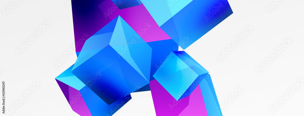 3d cubes vector abstract background. Composition of 3d square shaped basic geometric elements. Trendy techno business template for wallpaper, banner, background or landing 3d cubes vector abstract background. Composition of 3d square shaped basic geometric elements. Trendy techno business template for wallpaper, banner, background or landing
