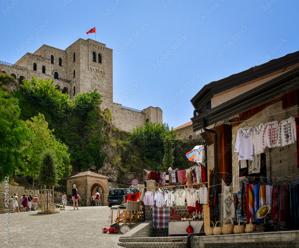 Skanderbeg Fortress - Kruje Castle, Albania - view from old market