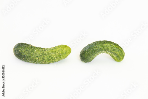 Fresh whole ripe cucumbers as background  closeup