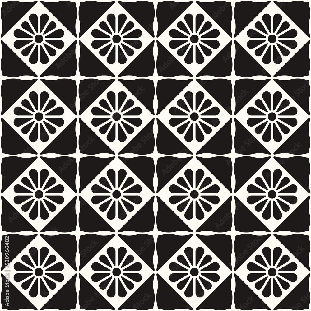 Vector Geometric Abstract Seamless Monochrome Pattern Texture Repeating Background Vector Geometric Abstract Seamless Monochrome Pattern Texture Repeating Background