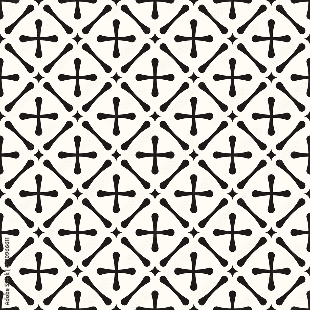 Vector Geometric Abstract Seamless Monochrome Pattern Texture Repeating Background Vector Geometric Abstract Seamless Monochrome Pattern Texture Repeating Background