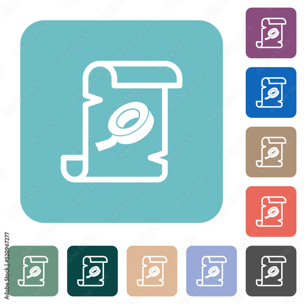 Script patch rounded square flat icons Script patch rounded square flat icons