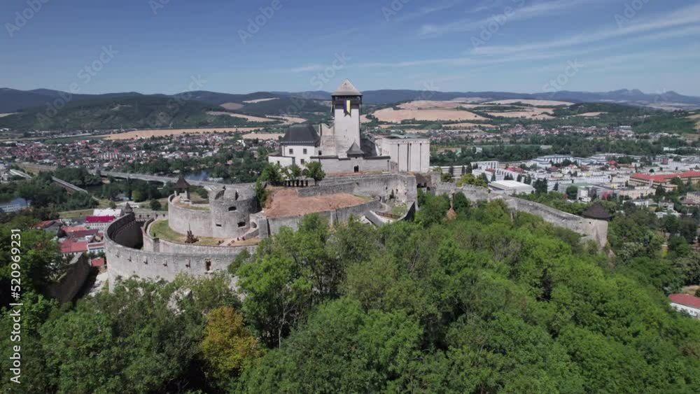 Aerial of the Trencin castle, Slovakia Aerial of the Trencin castle, Slovakia