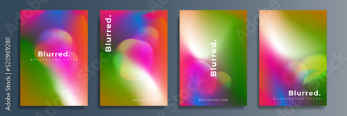Set of abstract organic curved wave shape on dark colors background for Brochure, Flyer, Poster, leaflet, Annual report, Book cover, Graphic Design Layout template, A4 size
