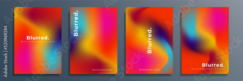 Set of abstract organic curved wave shape on dark colors background for Brochure, Flyer, Poster, leaflet, Annual report, Book cover, Graphic Design Layout template, A4 size
