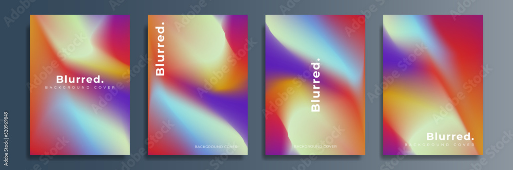 Naklejka premium Bundle set of bright vector colorful watercolor background for poster or brochure cover design