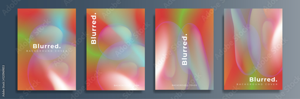 Bundle set of bright vector colorful watercolor background for poster or brochure cover design