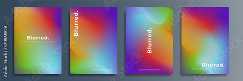 Bundle set of bright vector colorful watercolor background for poster or brochure cover design