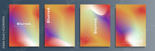 Bundle set of bright vector colorful watercolor background for poster or brochure cover design