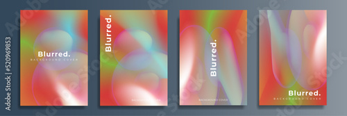 Bundle set of bright vector colorful watercolor background for poster or brochure cover design
