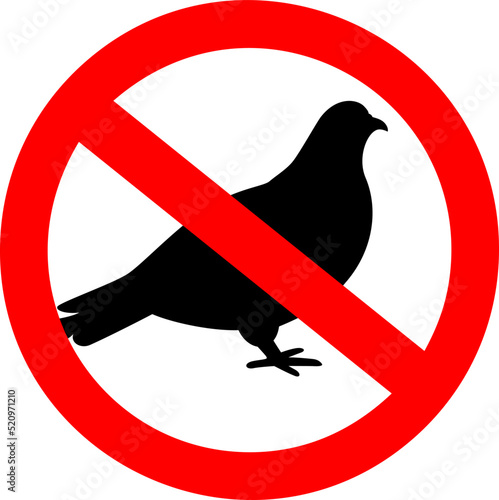 No pigeons vector sign