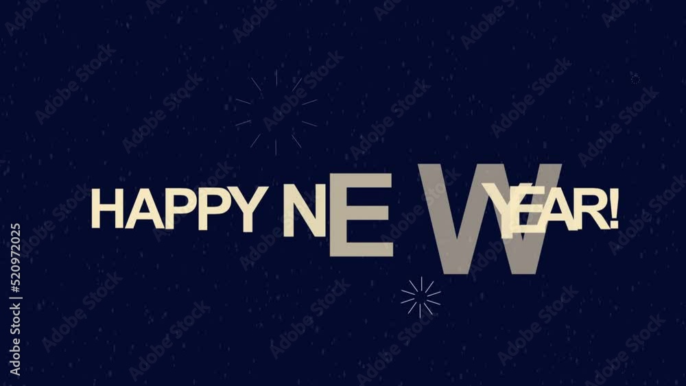 simple animation with words Happy new year simple animation with words Happy new year