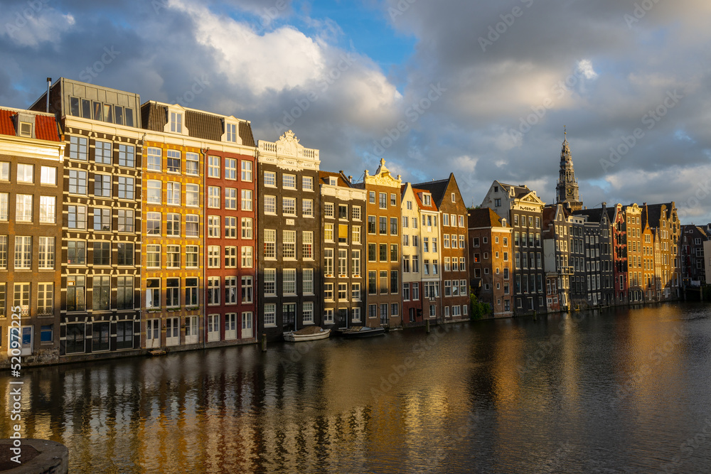 Fototapeta premium Typical Amsterdam houses in the city centre.