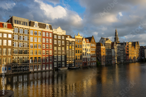 Typical Amsterdam houses in the city centre.