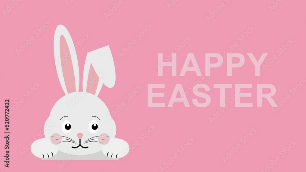 simple animation with words happy easter on pink simple animation with words happy easter on pink