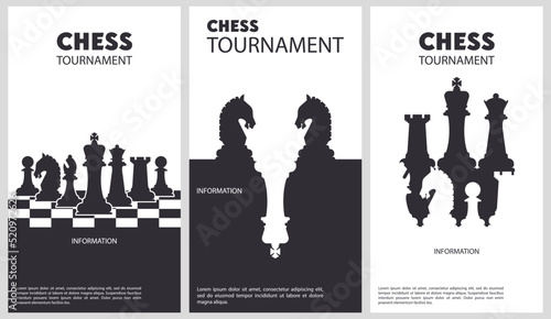 Billede på lærred Vector illustration about chess tournament