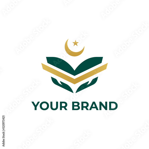 Islamic holy quran memorizing logo