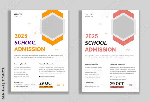 Back-to-school education flyer template
