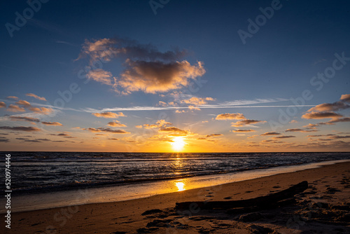 sunset on the beach summer denmark hvide sande