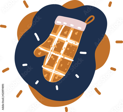 Cartoon vector illustration of Oven glove and potholder