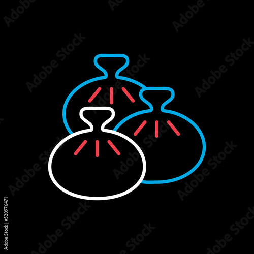 Khinkali vector icon. Fast food sign