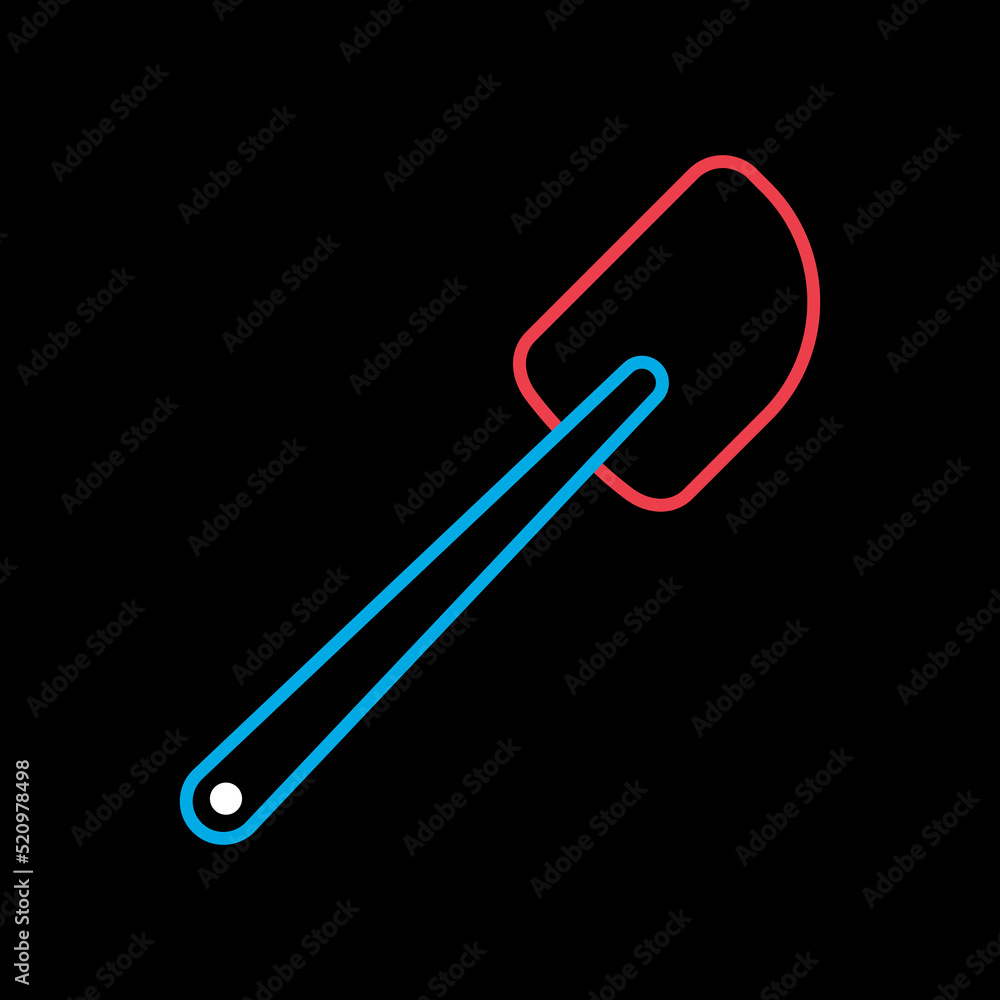Silicone kitchen spatula vector icon Silicone kitchen spatula vector icon