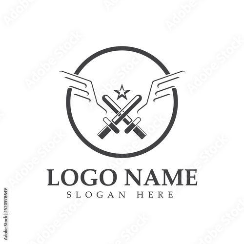 The winged sword with shield vector icon illustration design vector.