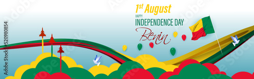vector illustration for Benin independence day.