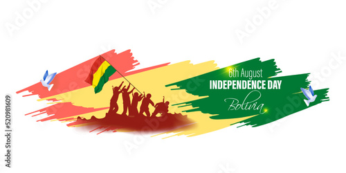 vector illustration for Bolivia independence day