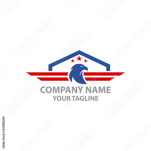 Simple and unique army veteran sign with roof house image graphic icon logo design abstract concept vector stock. Can be used as symbol related to property or pension
