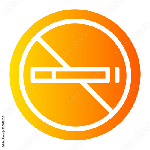 no smoking gradient icon