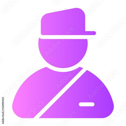 officer gradient icon