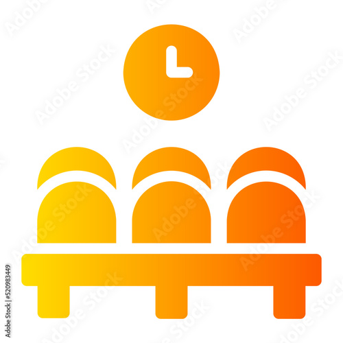 waiting room gradient icon